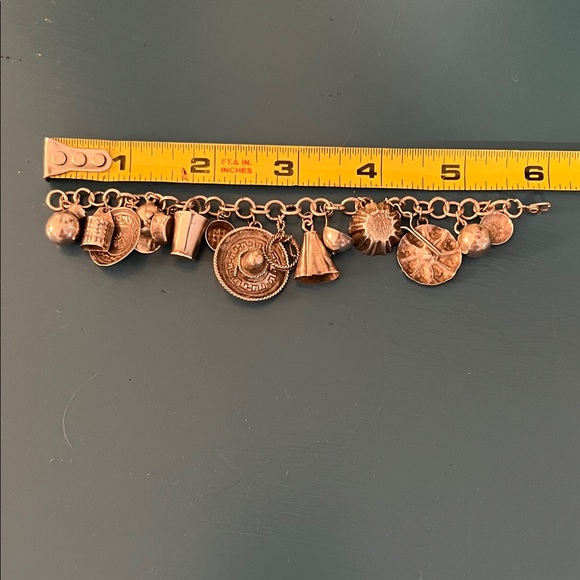 Vintage Sterling Charm Bracelet - Picture 1 of 7